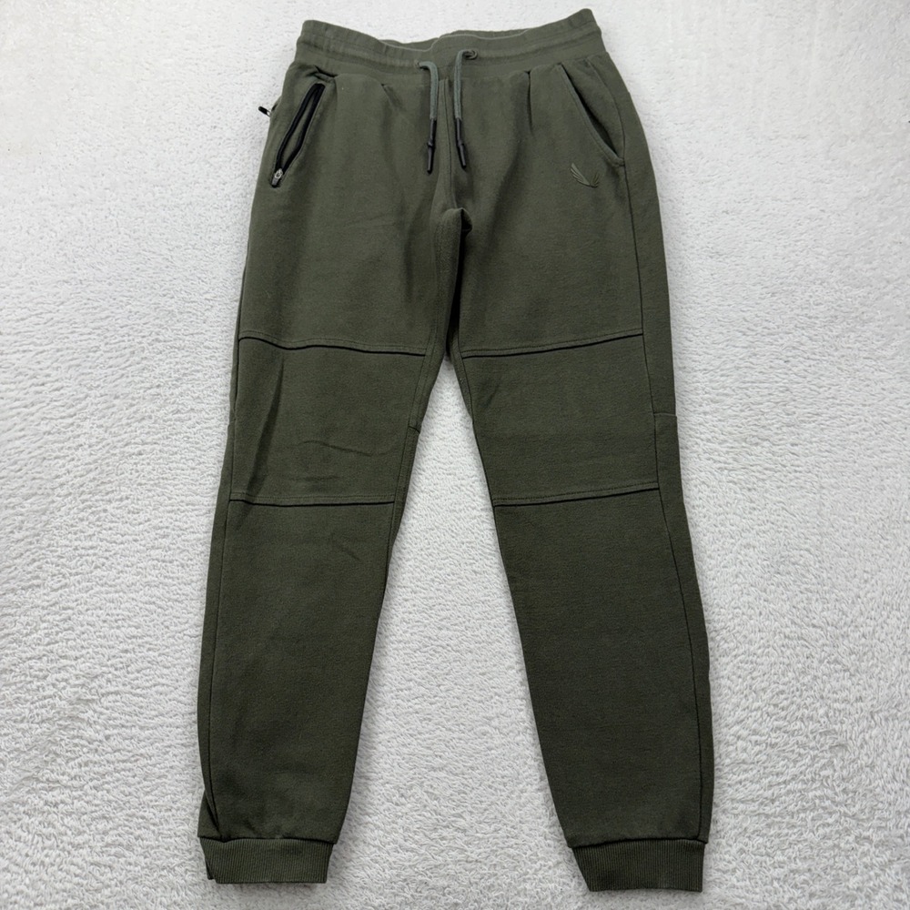 ASRV Aesthetic Revolution Mens Joggers Olive Green Tapered Sweatpants Size M